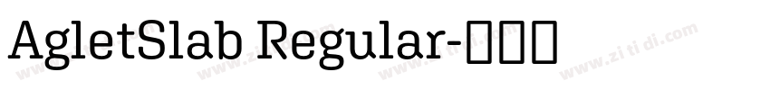 AgletSlab Regular字体转换